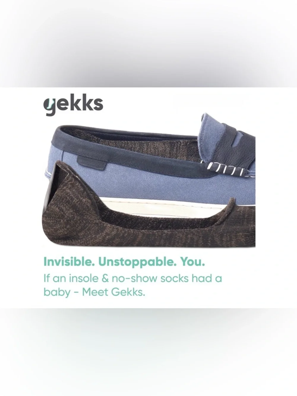 Gekks Women's No Show Non Slip Sock Liner Inserts Sneakers Shoes Medium US 7-8.5
